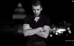 Dashing Chris Evans in a monochrome avatar